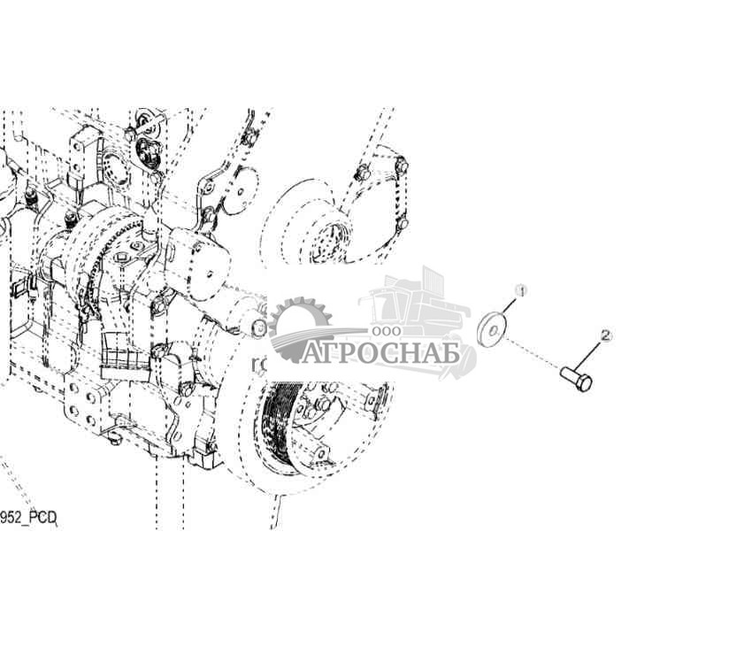 5297 Крепежные детали вспомогательного привода 